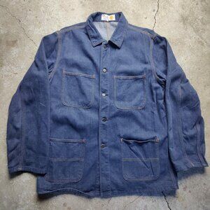Vintage 'Golden Horse' navy indigo denim chore jacket men's XL